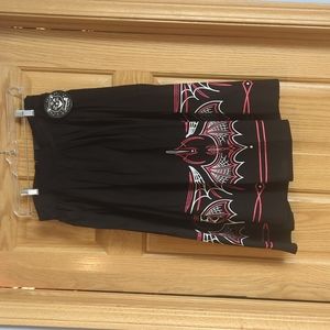 NWT Sourpuss Geometric Bat Design Swing Skirt